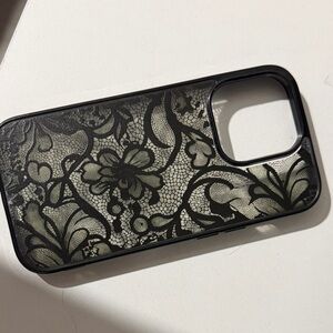 Black Floral Lace Phone Case
